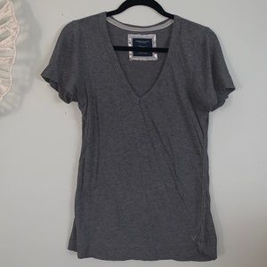 Gray v neck shirt